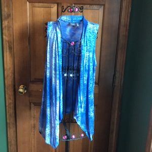 Chico’s Rayon Blend Drape Vest Size 2 Large